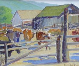 Marie DuBarry(1897-1990)Barnyard Impression13 x 16