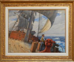 Joe Duncan Gleason (1881-1959)Bohemia,from sketch made while  under sail30 x 40 Framed 37 x 47